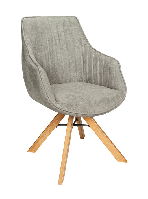 Scaun Cloud Rotativ Stejar, Smoke Oak, Gri, 59 Cm