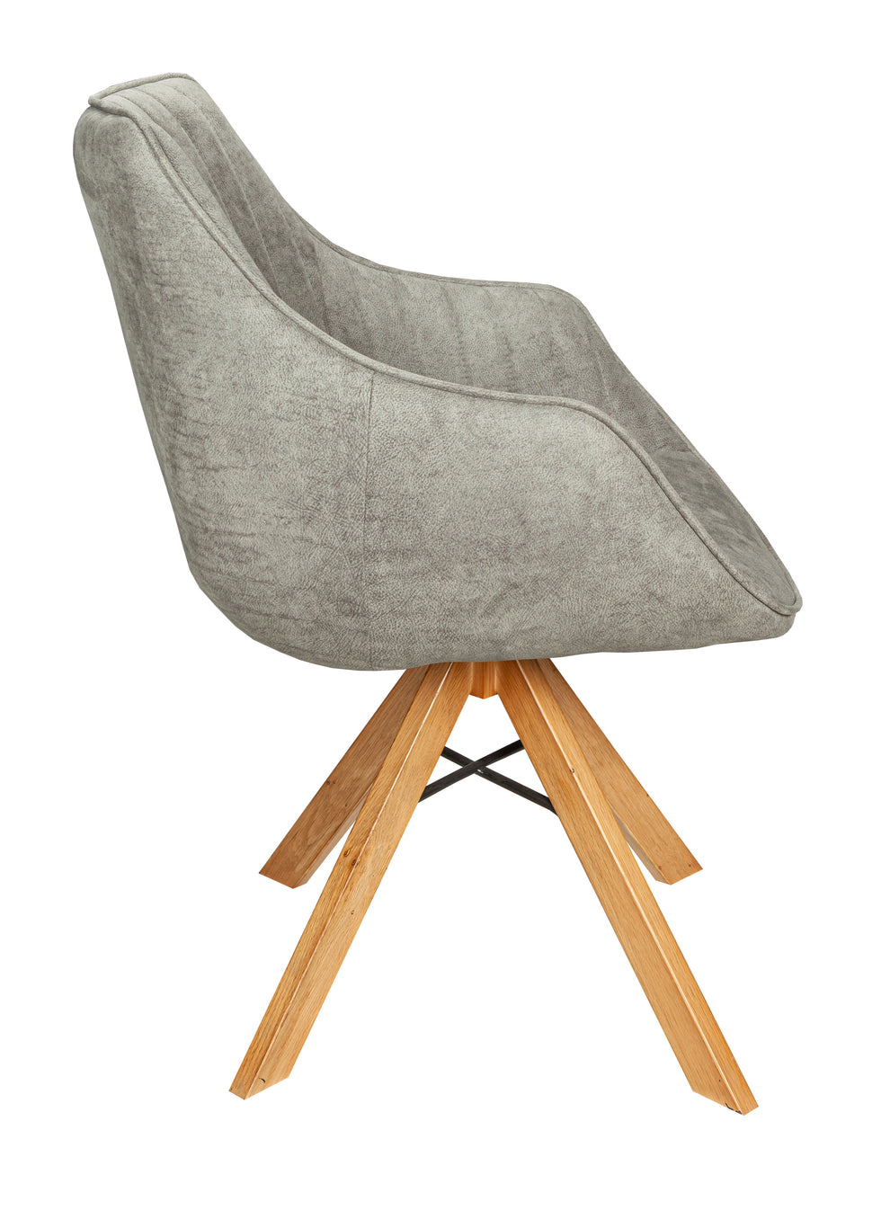 Scaun Cloud Rotativ Stejar, Smoke Oak, Gri, 59 Cm