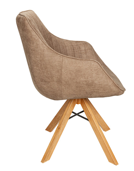 Scaun Cloud Rotativ Stejar, Smoke Oak, Maro, 59 Cm