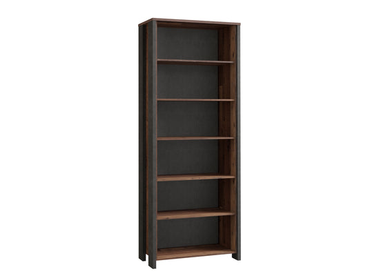 Etajera Clif, Lemn Vintage Si Beton Optic Gri Inchis, 86.7 Cm