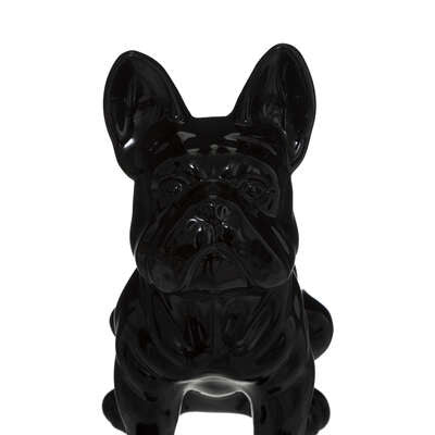 Decoratiune French Bulldog Negru H22 Cm