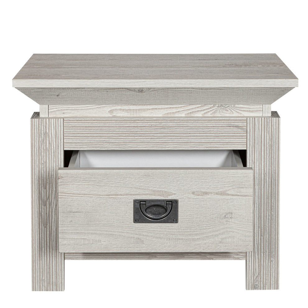 Noptiera Casablanca Loft Cu 1 Sertar Gri, 58.3 Cm