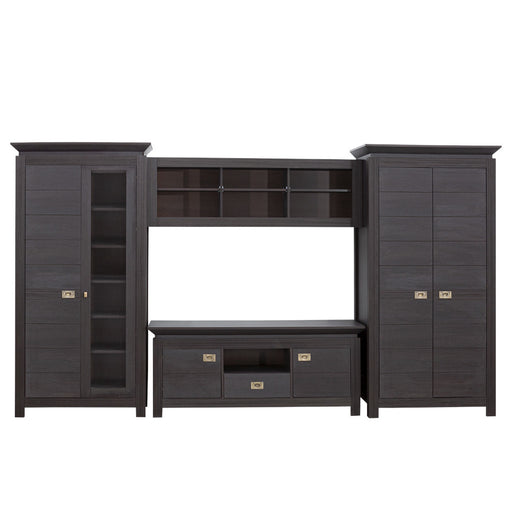 Set Mobila Living Saigon Cantori, Cu Dulap Si Vitrina, 350 Cm