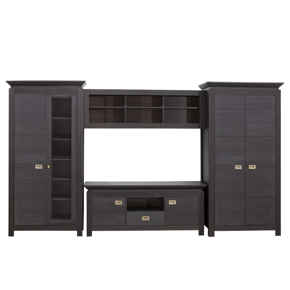 Set Mobila Living Saigon Cantori, Cu Dulap Si Vitrina, 350 Cm