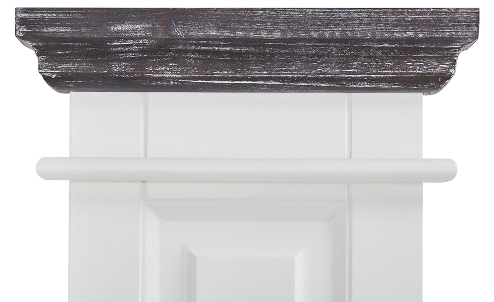 Cuier Cabana, Alb Si Gri, 37 Cm