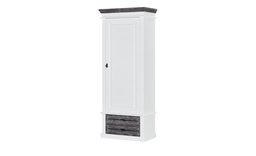 Dulap Cu 1 Usa Si 2 Sertare Cabana Alb Si Gri, 80 Cm