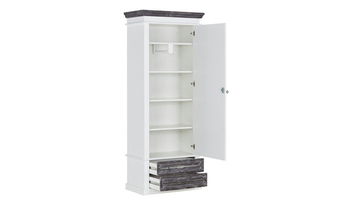 Dulap Cu 1 Usa Si 2 Sertare Cabana Alb Si Gri, 80 Cm