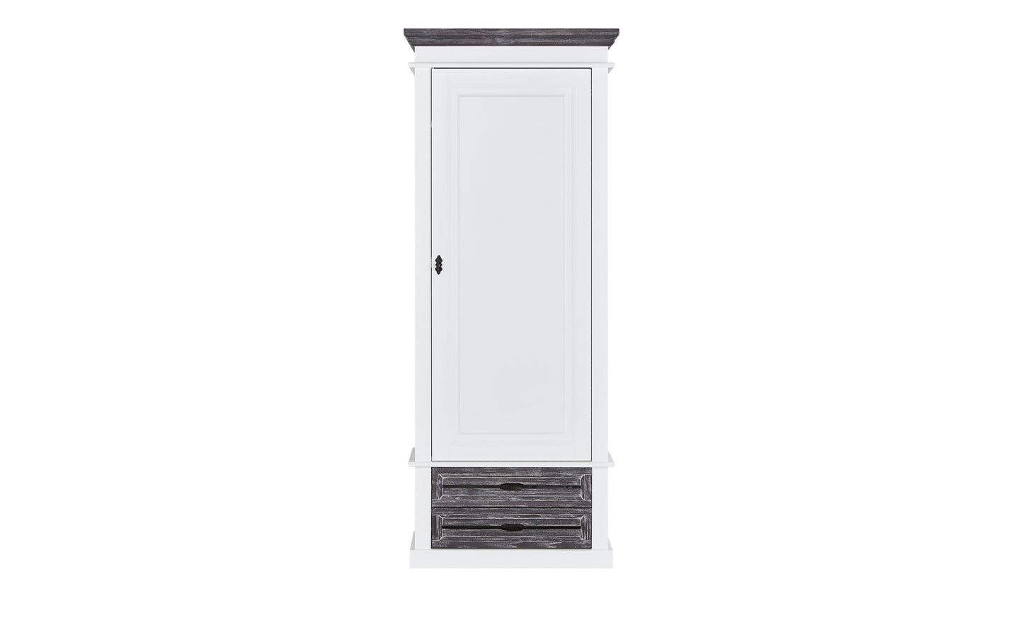 Dulap Cu 1 Usa Si 2 Sertare Cabana Alb Si Gri, 80 Cm