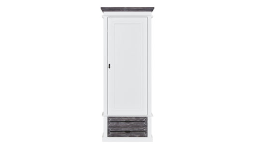 Dulap Cu 1 Usa Si 2 Sertare Cabana Alb Si Gri, 80 Cm