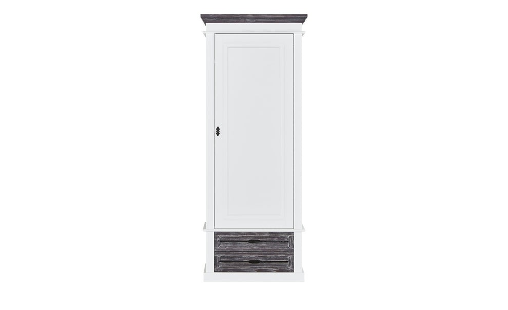 Dulap Cu 1 Usa Si 2 Sertare Cabana Alb Si Gri, 80 Cm