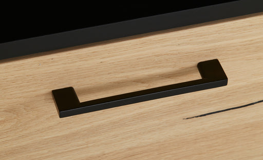 Biblioteca 2 Sertare Tulsa, Smoked Oak, Furnir Din Lemn Masiv, 62 Cm