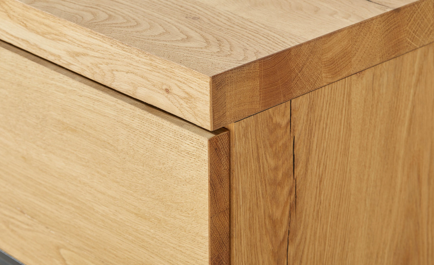 Comoda Bar Dakota Lungime 151.6 cm, Furnir Stejar Salbatic, Living, Decor Usi din Trunchi Natural, Inchidere Silentioasa
