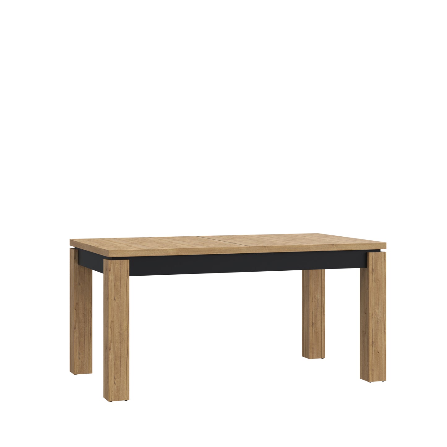 Masa Extensibila Kaszimiro, Stejar Waterford Si Negru, 160 x 78.2 x 90 Cm