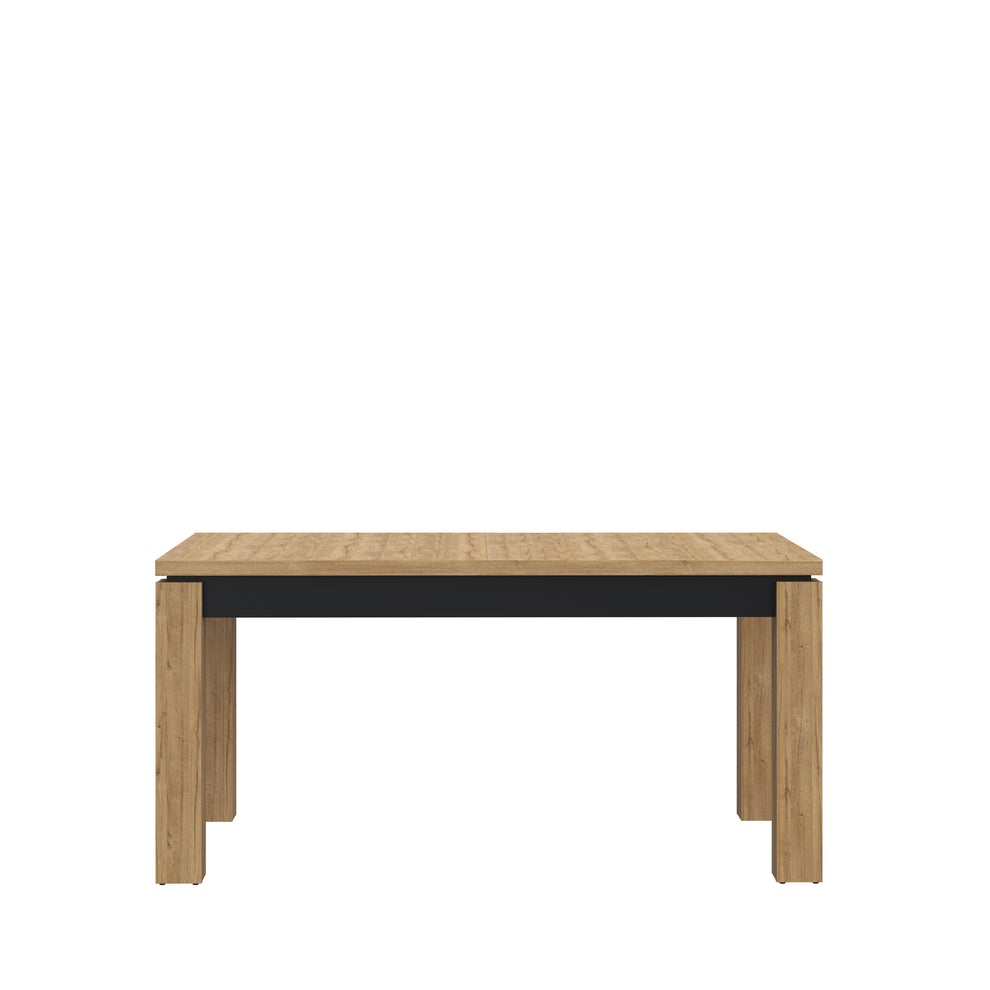 Masa Extensibila Kaszimiro, Stejar Waterford Si Negru, 160 x 78.2 x 90 Cm