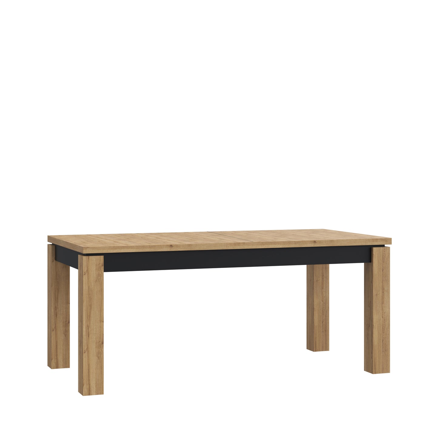 Masa Extensibila Kaszimiro, Stejar Waterford Si Negru, 160 x 78.2 x 90 Cm