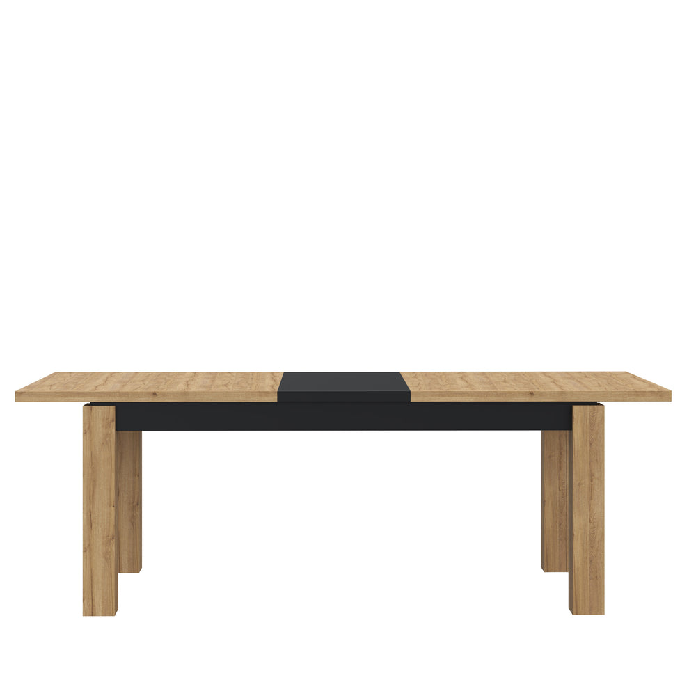 Masa Extensibila Kaszimiro, Stejar Waterford Si Negru, 160 x 78.2 x 90 Cm