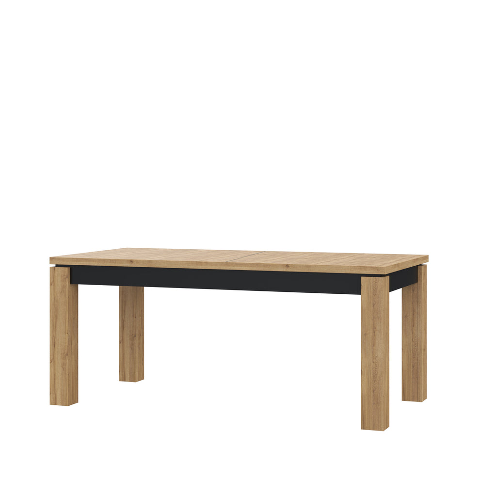 Masa Extensibila Kaszimiro, Stejar Waterford Si Negru, 160 x 78.2 x 90 Cm