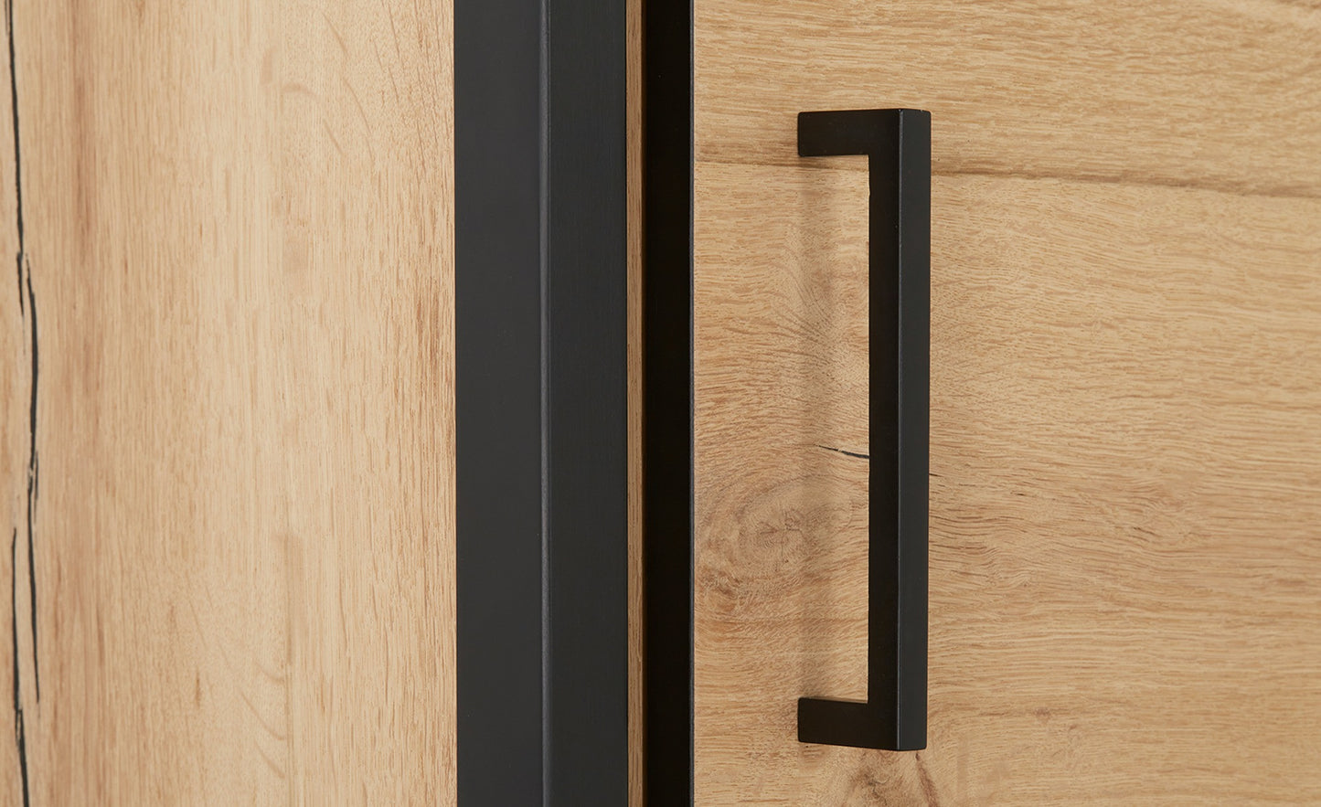 Dulap Reno Cu 1 Usa, Smoked Oak Furnir Din Lemn Masiv, 60 Cm