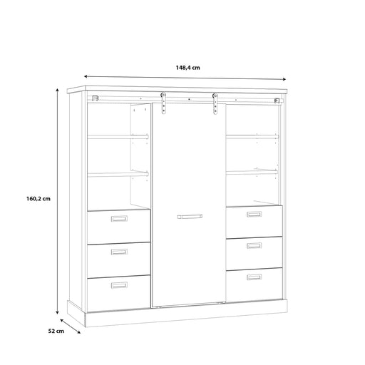 Etajera Kaszimiro, Natur, 148.4  Cm