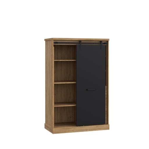 Etajera Kaszimiro, Stejar Waterford Si Negru, 103.4 Cm