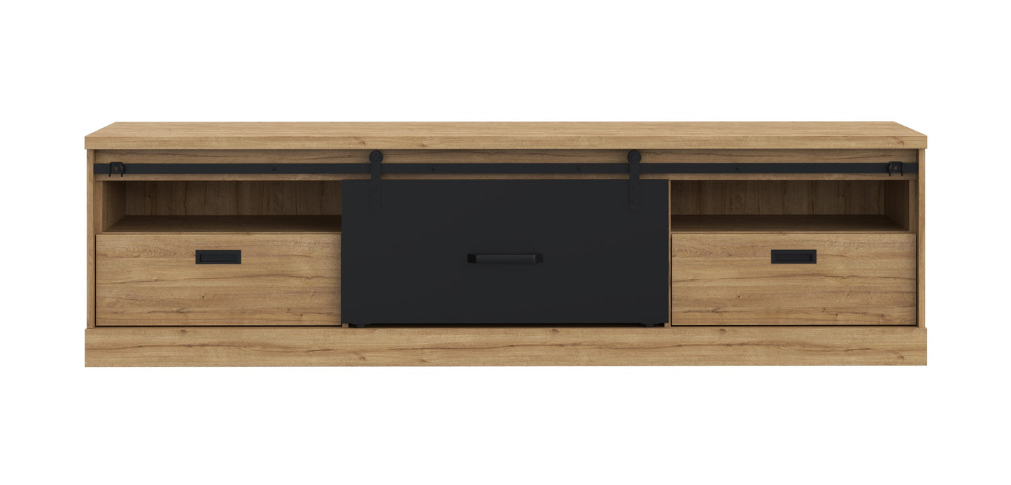 Comoda Tv Kaszimiro, Natur, 203,2 x 56,2 x 52 Cm