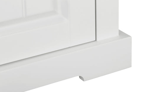 Vitrina Porto Stanga Cu 2 Usi Si 2 Sertare Alb Si Natur, 67.5 Cm