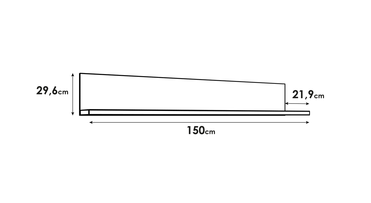 Polita Solletico Stejar Bartex, 150 Cm