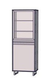 Vitrina Solletico Stejar Bartex Si Stejar Spica, 63.4 Cm
