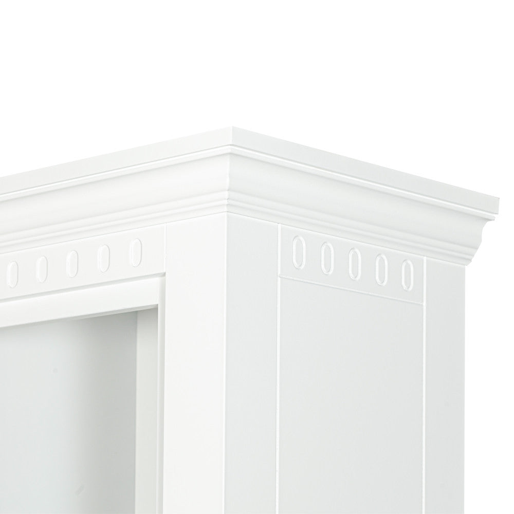Vitrina Saint Tropez Cu 3 Usi Si 2 Sertare, Vopsit Alb, 111 Cm