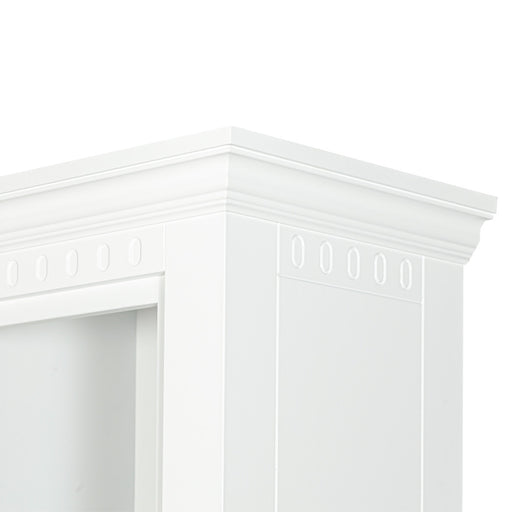 Vitrina Saint Tropez Cu 3 Usi Si 2 Sertare, Vopsit Alb, 111 Cm