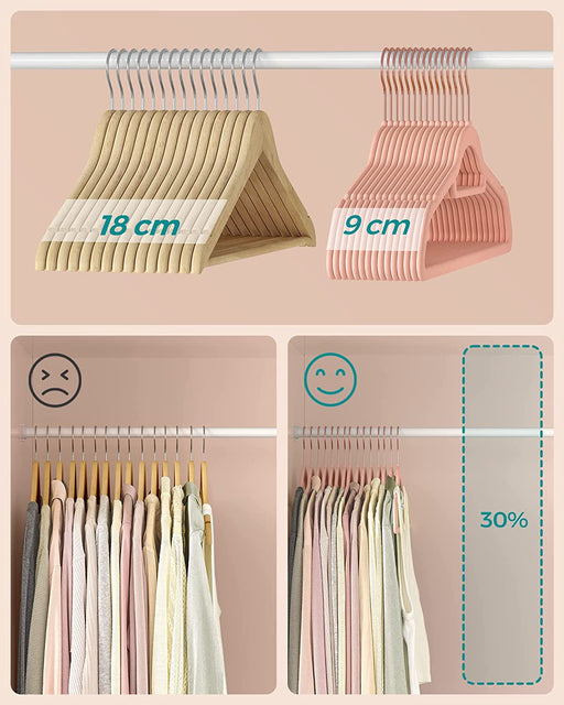 Set 50 De Umerase Din Catifea, Aur Si Roz, 45 X 23.5 Cm