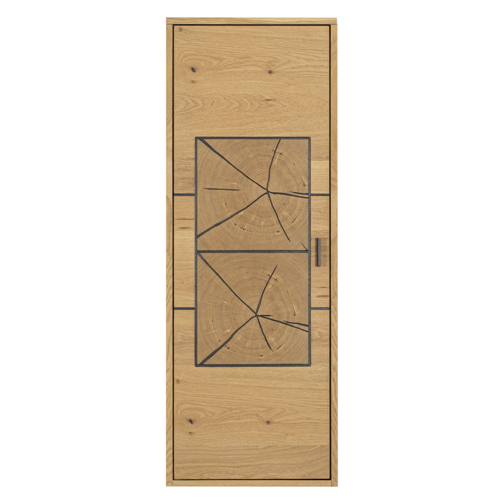 Etajera Urbano Oak Dreapta Cu 1 Usa, Stejar Rustic Si Negru, 46 Cm