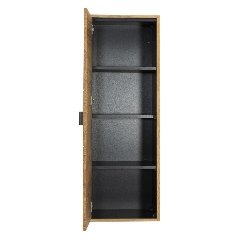 Etajera Urbano Oak Dreapta Cu 1 Usa, Stejar Rustic Si Negru, 46 Cm