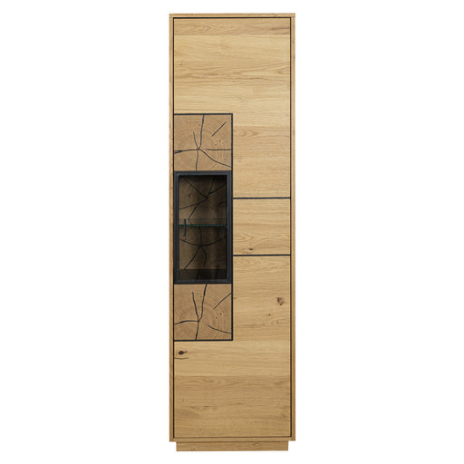 Vitrina Urbano Oak Cu 1 Usa, Stejar Rustic Si Negru, 54.5 Cm