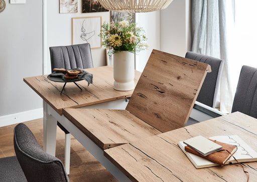 Masa Extensibila Tivoli Alb Si Natur, 180/235 X 90 X 77.5 Cm