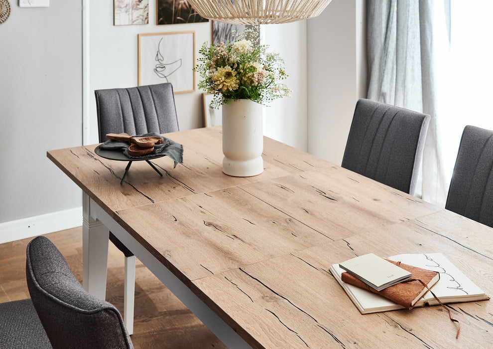 Masa Extensibila Tivoli Alb Si Natur, 180/235 X 90 X 77.5 Cm
