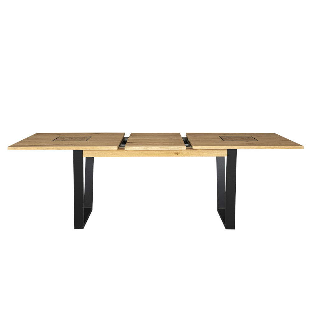 Masa Extensibila Urbano Oak, Stejar Rustic Si Negru, 180/230 X 76.5 X 90 Cm