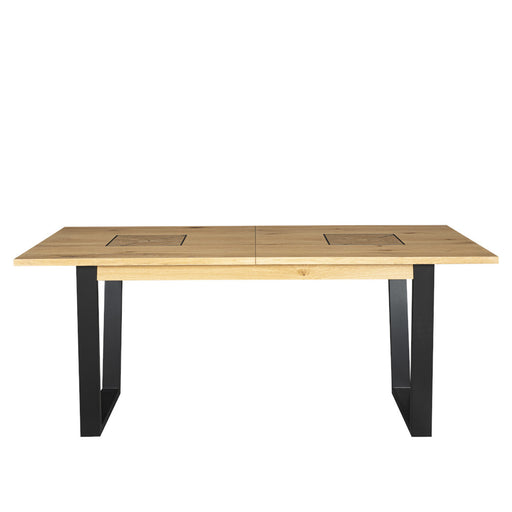 Masa Extensibila Urbano Oak, Stejar Rustic Si Negru, 180/230 X 76.5 X 90 Cm