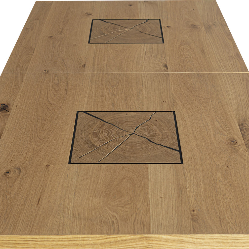 Masa Extensibila Urbano Oak, Stejar Rustic Si Negru, 160/210 X 76.5 X 90 Cm