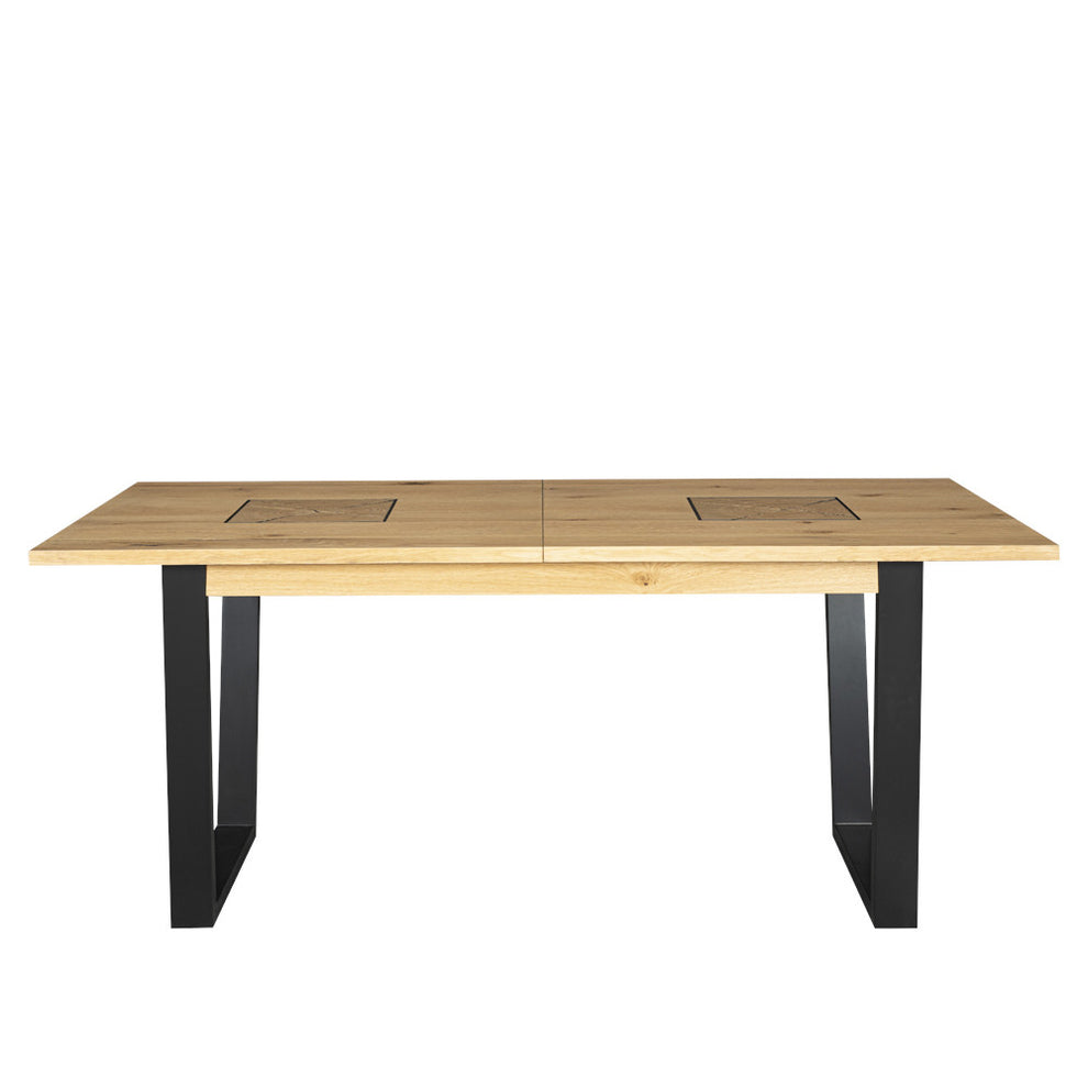 Masa Extensibila Urbano Oak, Stejar Rustic Si Negru, 160/210 X 76.5 X 90 Cm
