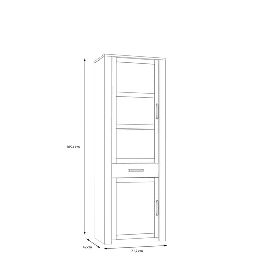 Vitrina Behalf Stejar Riviera Si Stejar Gri, 71.7 Cm