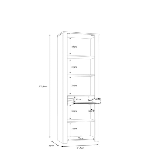Vitrina Behalf Stejar Riviera Si Stejar Gri, 71.7 Cm