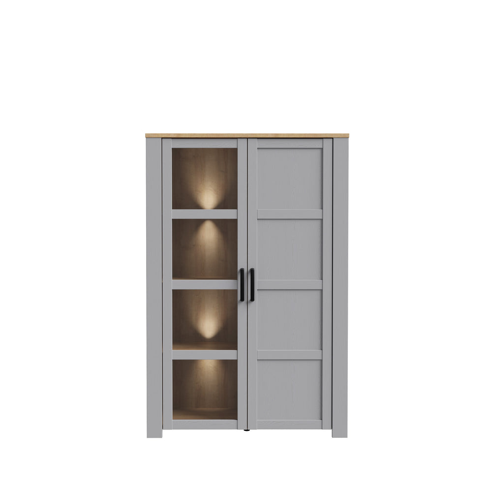 Vitrina Behalf Stejar Riviera Si Stejar Gri, 106.4 Cm