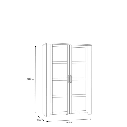 Vitrina Behalf Stejar Riviera Si Stejar Gri, 106.4 Cm
