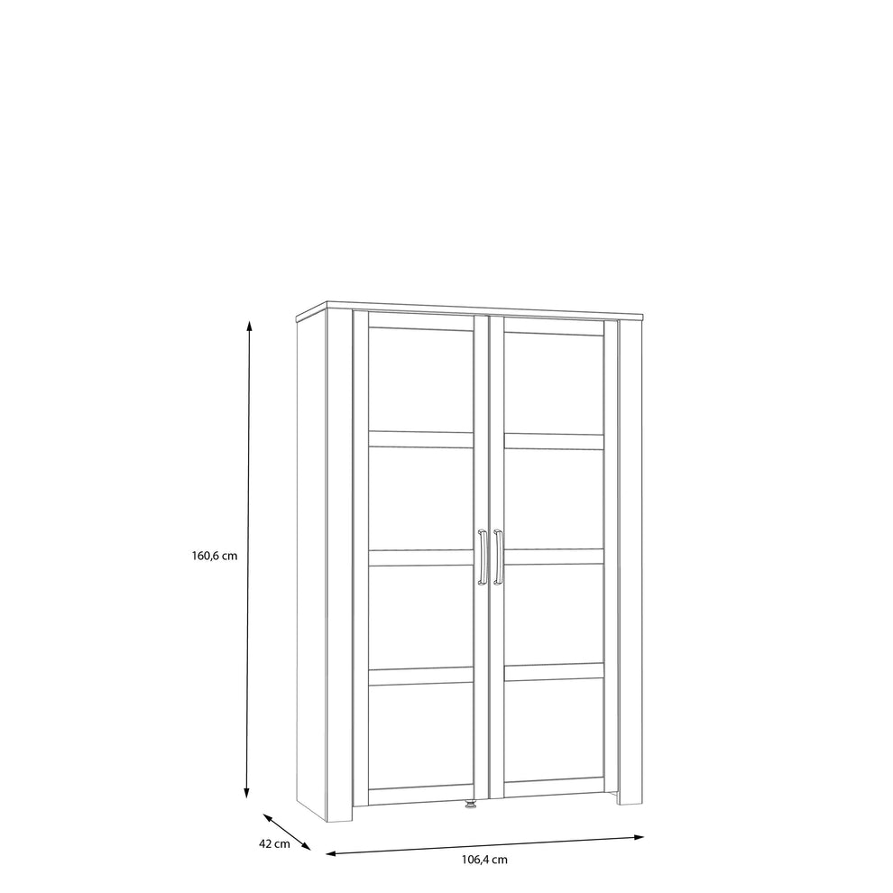 Vitrina Behalf Stejar Riviera Si Stejar Gri, 106.4 Cm