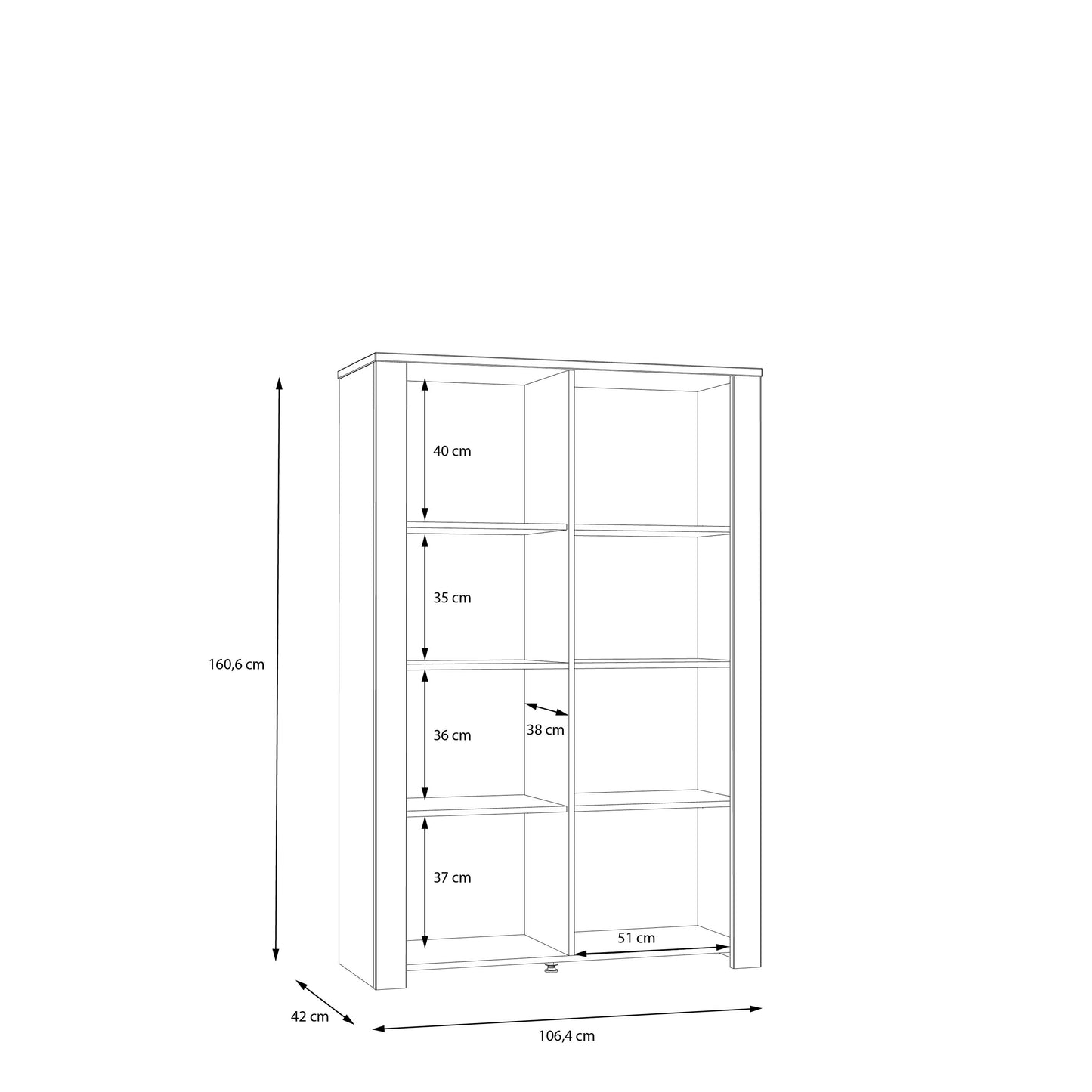 Vitrina Behalf Stejar Riviera Si Stejar Gri, 106.4 Cm