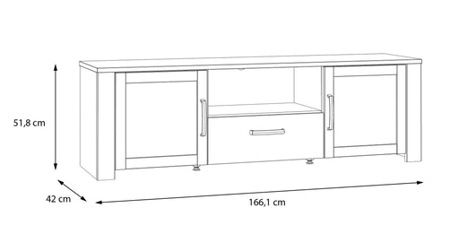 Comoda Tv Behalf Stejar Riviera Si Stejar Gri, 166.1 Cm