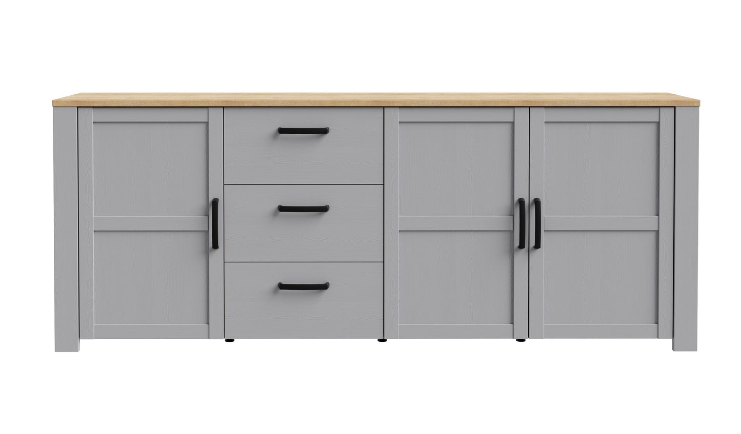 Comoda Behalf Stejar Riviera Si Stejar Gri, 220.8 Cm