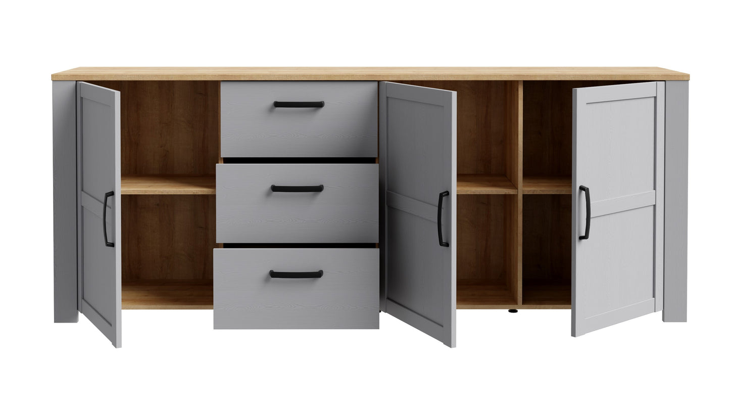 Comoda Behalf Stejar Riviera Si Stejar Gri, 220.8 Cm