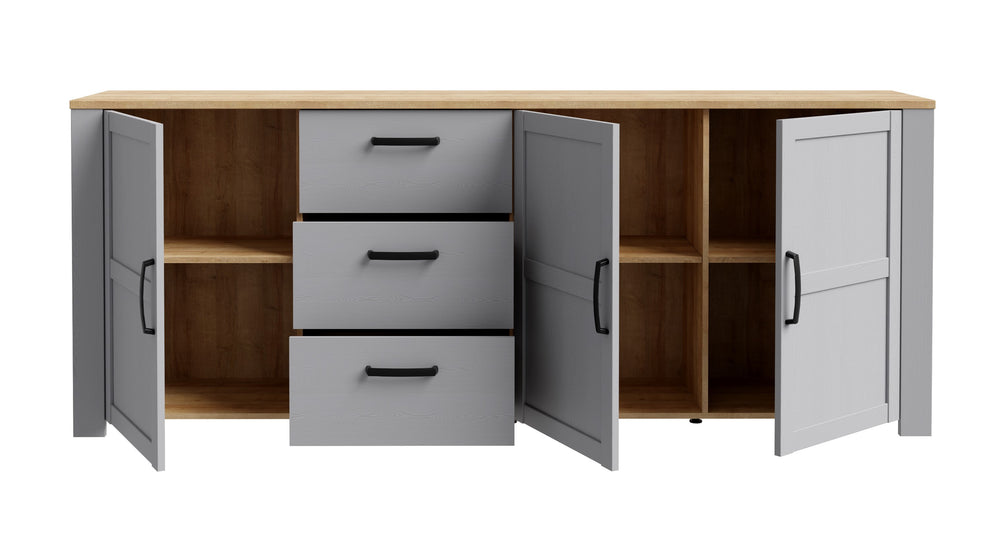 Comoda Behalf Stejar Riviera Si Stejar Gri, 220.8 Cm